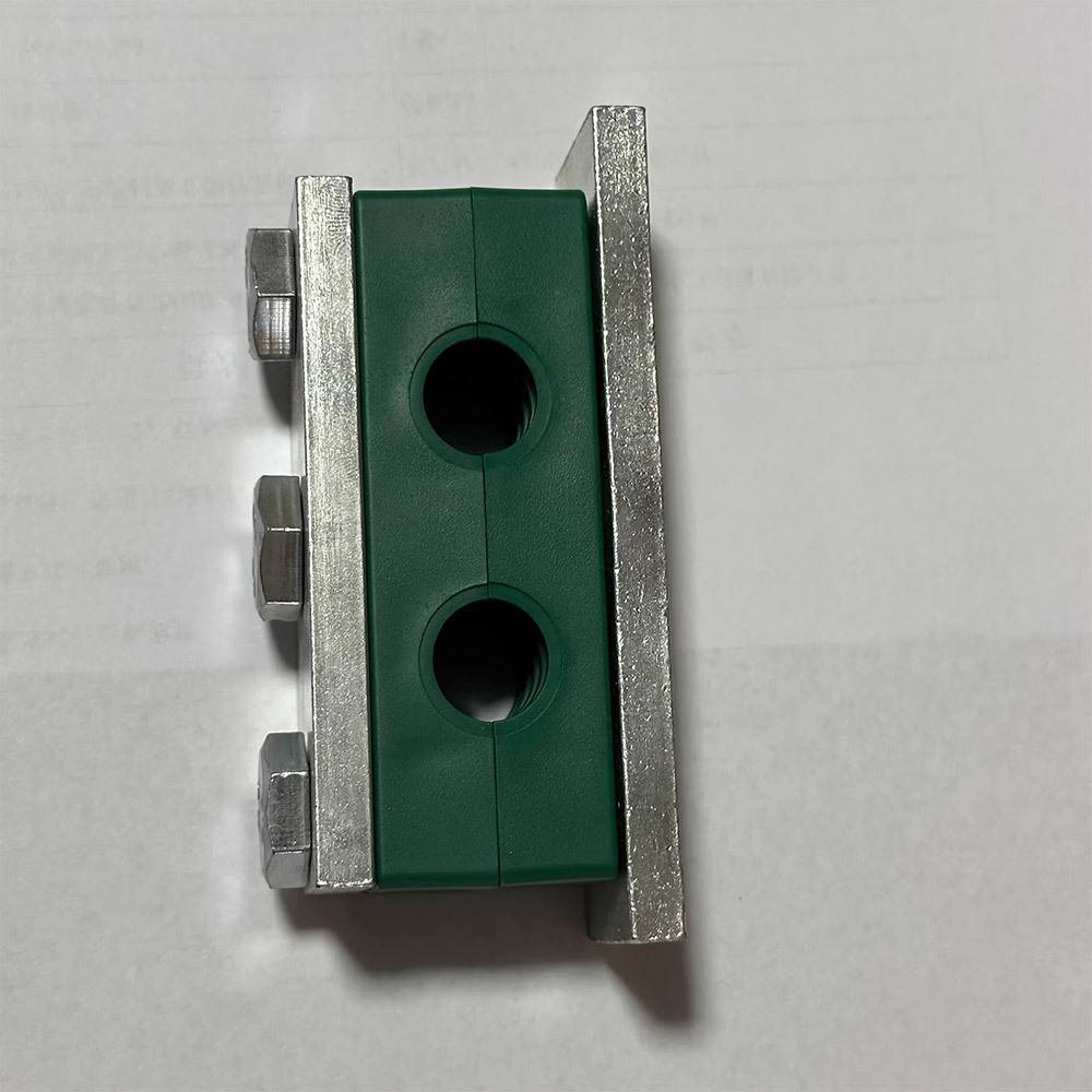 重型双孔固定夹液压管夹船用油管卡扣管卡 钢管圆管支架管箍图片