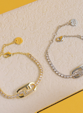 满钻手链女ins简约气质精致百搭