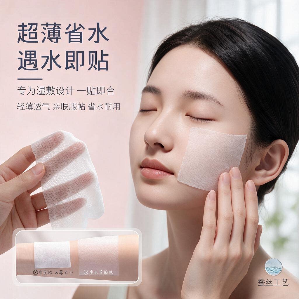 200片盒装超薄蚕丝湿敷棉片