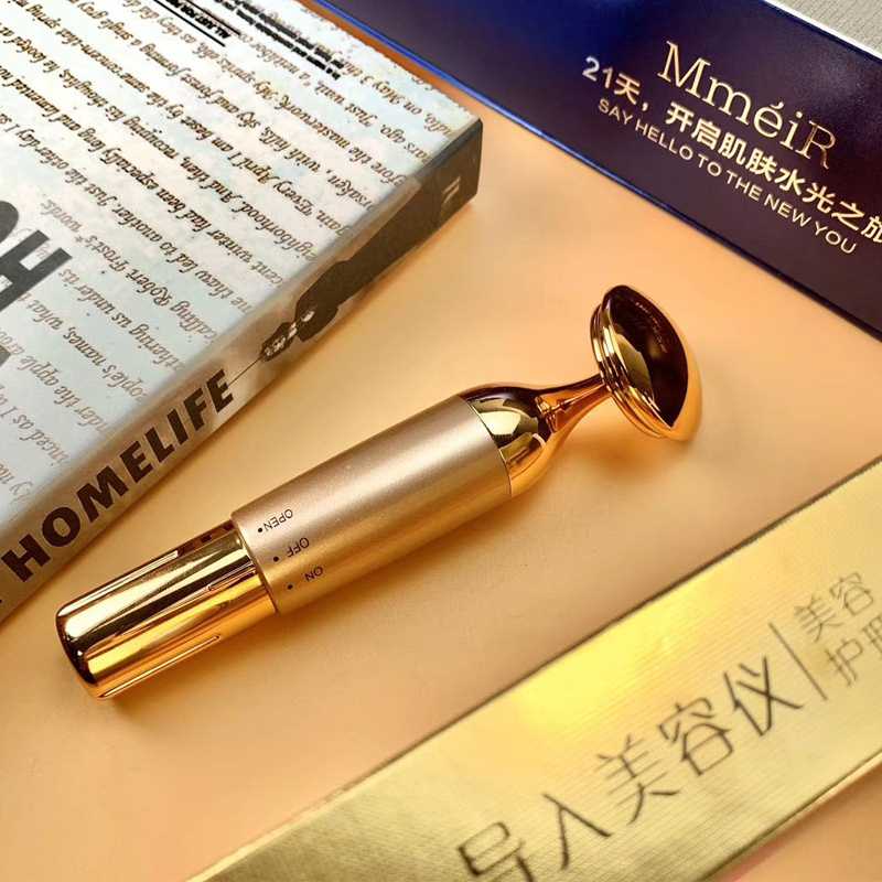 网红电动美容导入仪电池脸部震动按摩仪面膜精华嫩肤祛皱排毒洁面