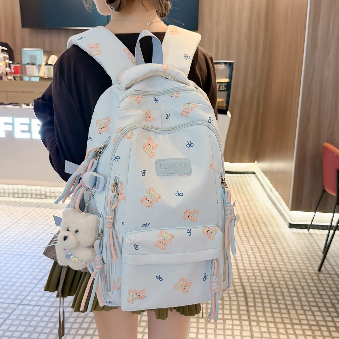 书包女初中生高颜值大容量韩版高中生双肩包小学生小清新校园背包