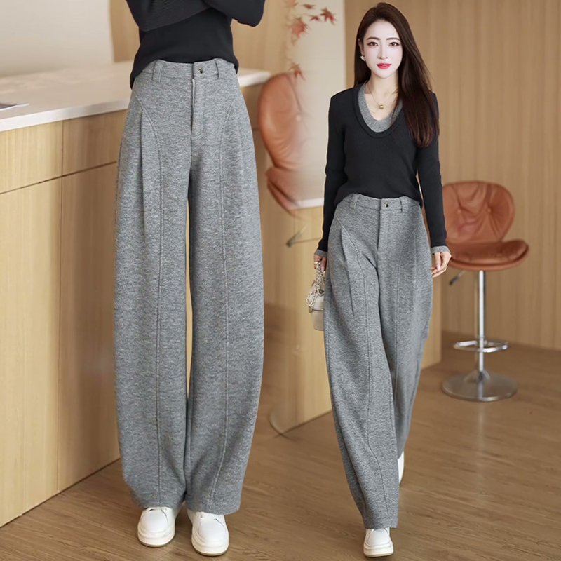 羊绒弯刀裤女秋冬加厚2025新款