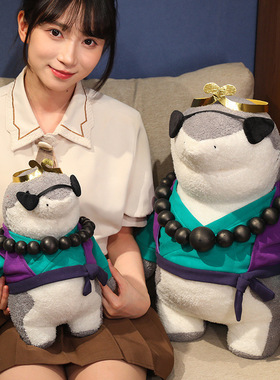 可爱趣味鲨僧公仔毛绒玩具鲨鱼玩偶家居客厅摆件男生安抚布偶娃娃