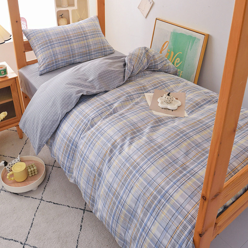 学生宿舍全棉三件套 学校床单被套床褥纯棉四六件套套件床品