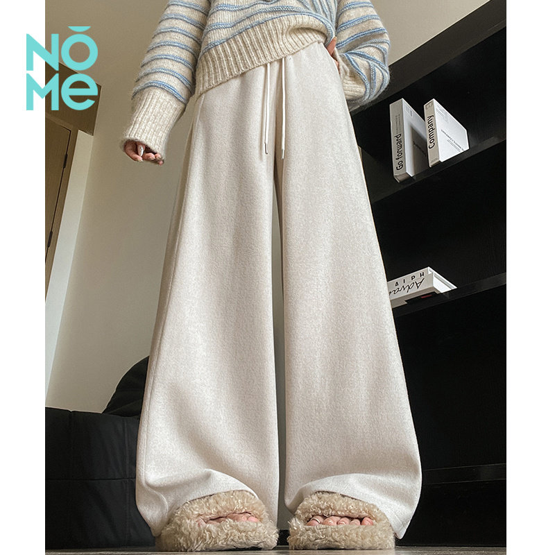 NOME（服饰）香蕉裤女秋季新高腰宽松休闲阔腿裤镰刀窄版弯刀裤子
