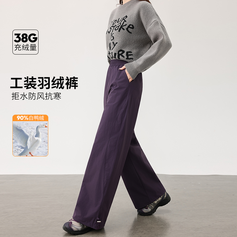 工装羽绒裤女外穿冬季2025新零下