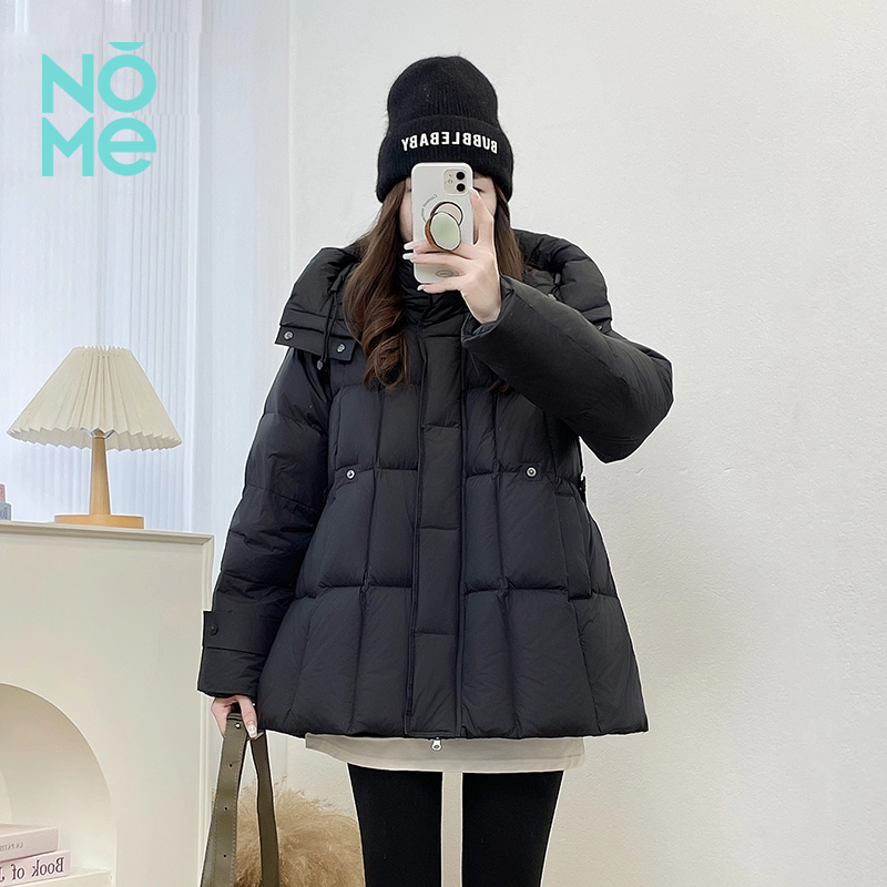 NOME（服饰）2025年冬季女士新款时尚百搭保暖收腰显瘦连帽羽绒服