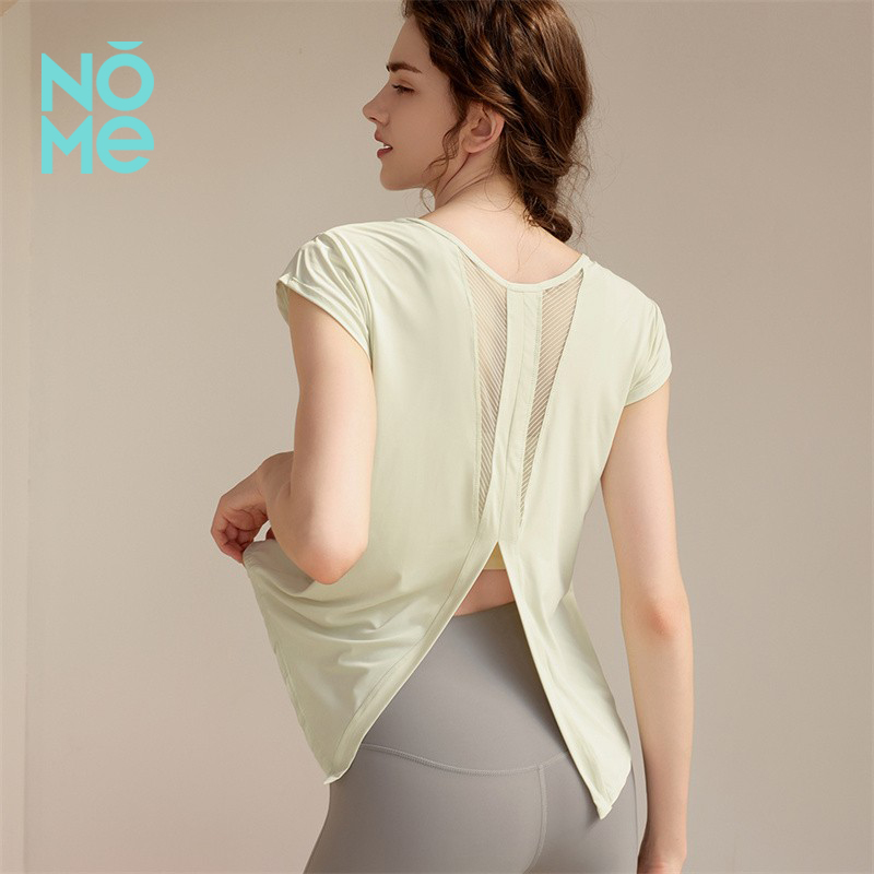 NOME（服饰）2025女新款轻薄瑜伽短袖T恤宽松跑步罩衫速干健身衣