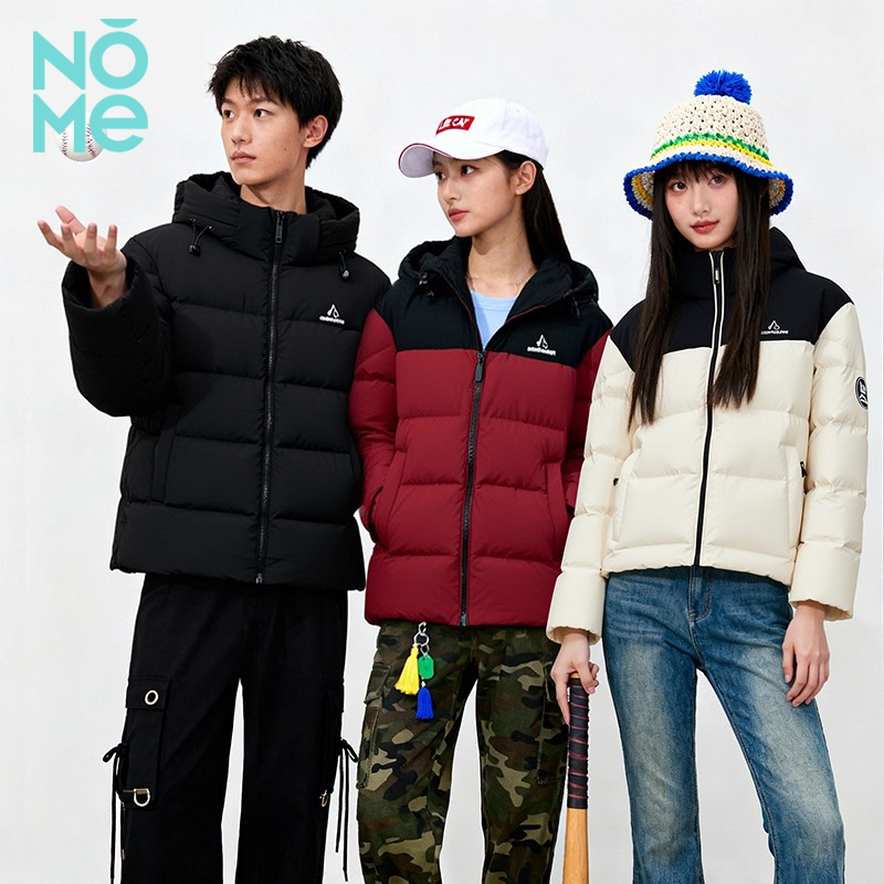 NOME（服饰）冬季新款时尚简约保暖可脱卸帽羽绒服（男女同款）