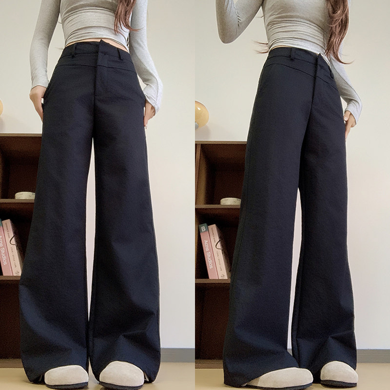 NOME（服饰）美式高腰运动微喇裤女秋冬喇叭阔腿裤小个子西装卫裤