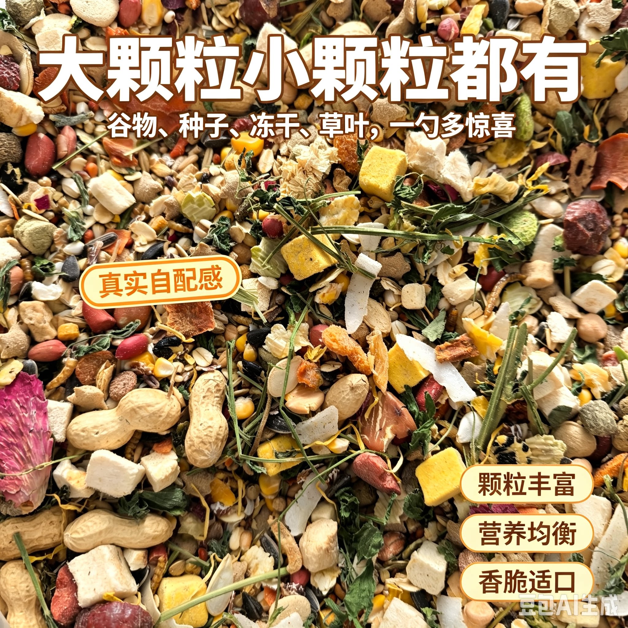 随便花的秘密基地仓鼠粮混合熊粮牧光森林harry熊粮自用长肉熊粮