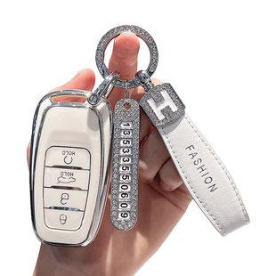 专用红旗h5汽车钥匙套h9包e-hs9扣h7壳e-qm5男e-hs3女hs5改装hs7