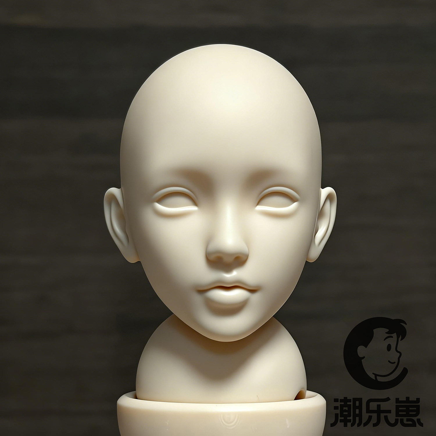 潮乐崽兵人头雕白模1/6精致美女