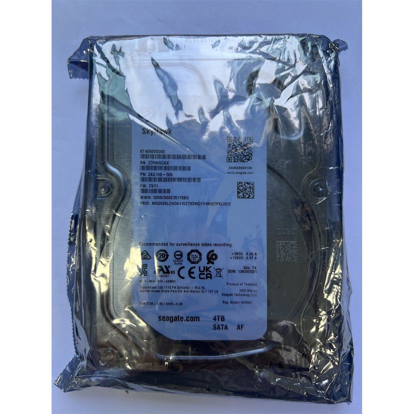 原装 ST4000VX000 4TB 监控硬盘 3.5寸串口4T 垂直CMR SATA3