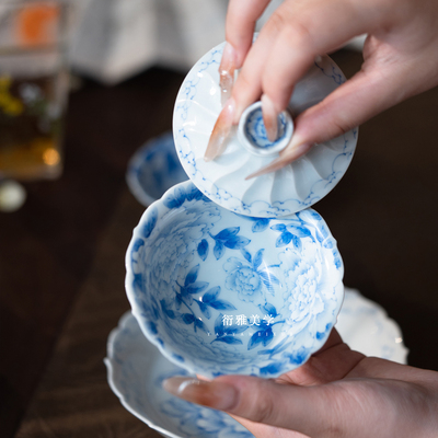 青樵轩上新满庭芳雕刻青花陶瓷