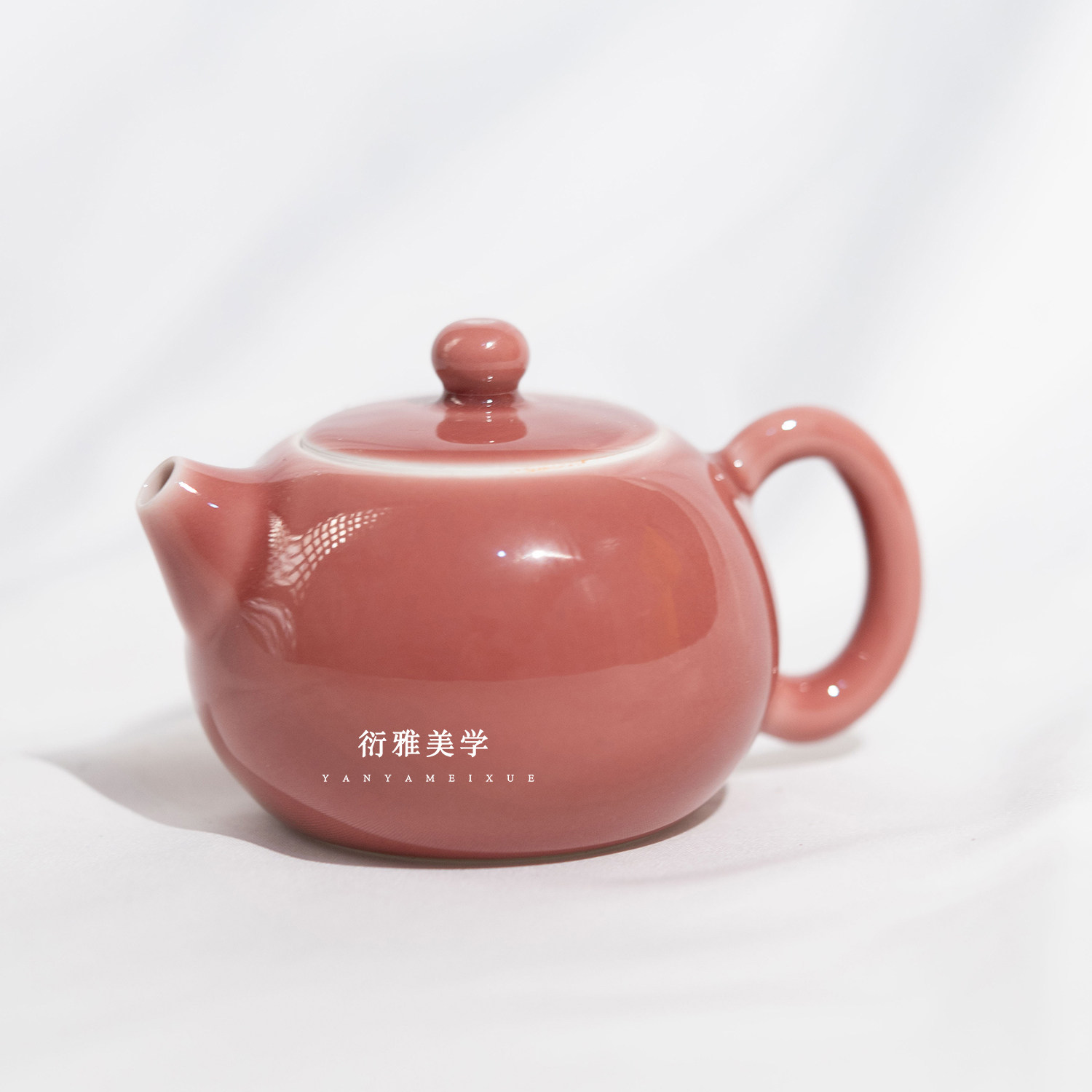 小雅瓷器家 等观堂景德镇手工瓷颜色釉豇豆红茶器 中式茶具