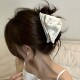 芭蕾风珍珠蝴蝶结缎面抓夹百搭气质发抓女饱满后脑勺盘发夹子发饰