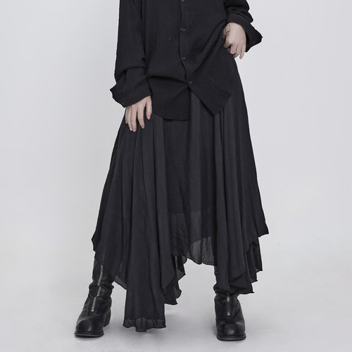 隐觅中长裙A字裙半身裙