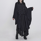 隐觅 宽松衬衫 秋季 山本风暗黑系yohji小众百搭不规则设计蝙蝠袖