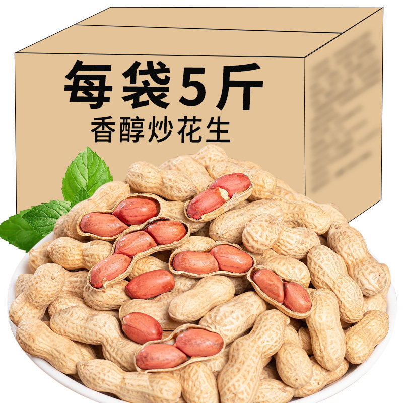 多味原味五香花生10斤瓜子带壳炒货批发熟年货置办必备耐吃零食品