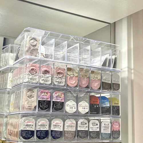 新品日抛美瞳隐形眼镜收纳盒多副大容量置物架透明防尘收纳盒