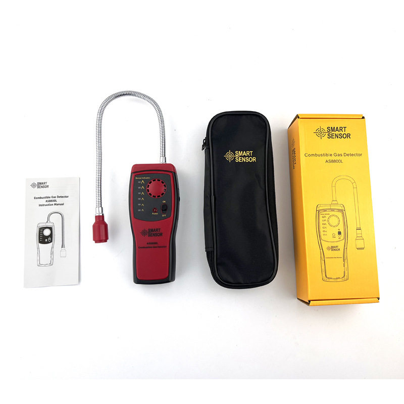 希玛AS8800L英文出口包装 便携式 煤气天然气检漏 可燃气体检测仪