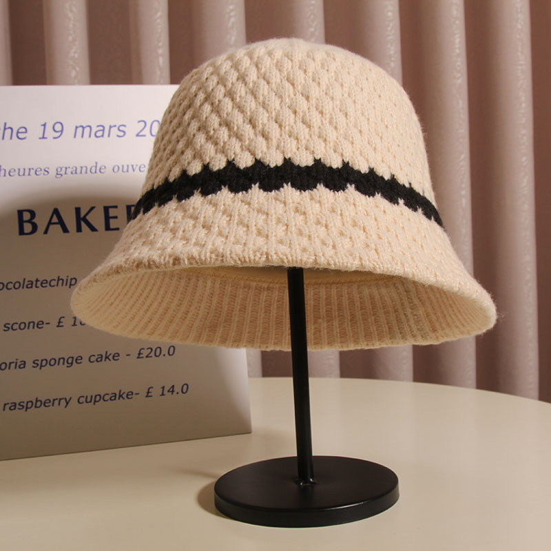 韩版潮针织百搭遮阳防晒渔夫盆帽