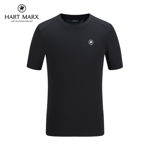 HARTMARX男士短袖休闲压胶吸湿