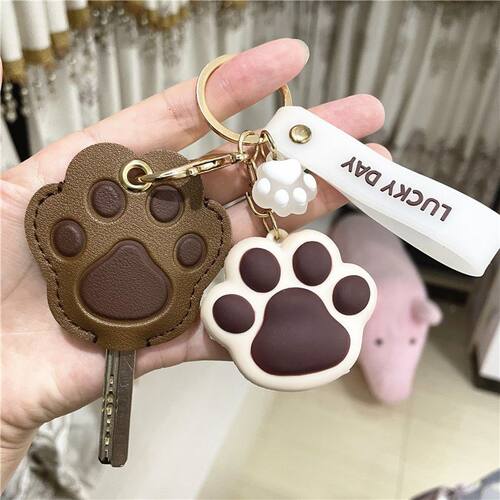 摩托车钥匙挂件卡通猫爪