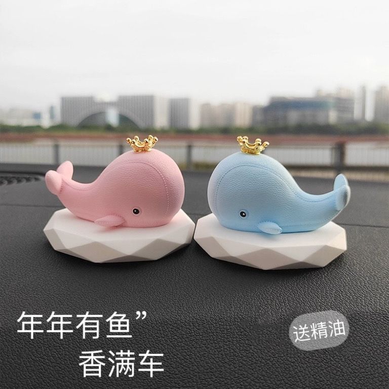 女士高级感车摆件情侣汽