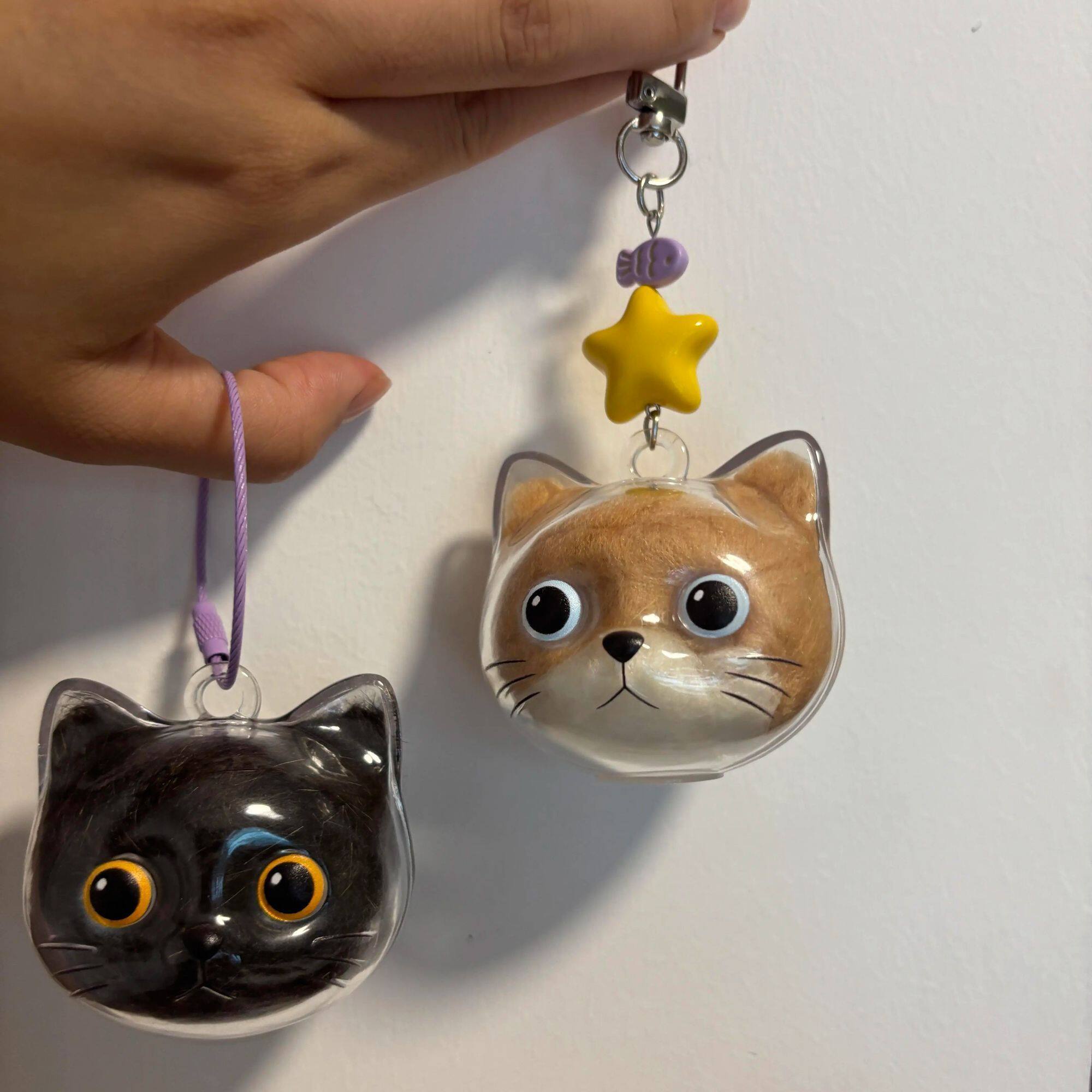 猫毛收纳挂件可爱大猫头
