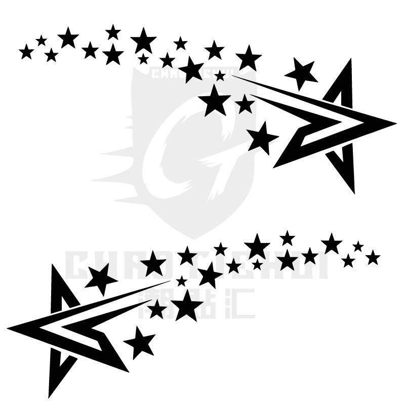五角星贴纸个性流反光贴