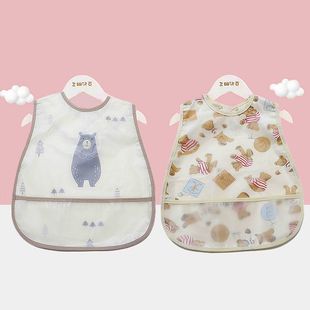 宝宝用餐围兜日系可爱防水饭兜宝宝免洗吃饭围嘴儿童大号饭衣防脏