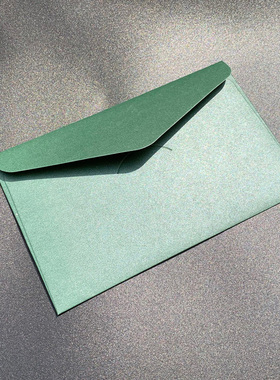 明信片绿色信封信纸套装小清新简约创意精美喜帖高档红包可爱白色贺卡火漆复古照片券封20枚150X100卡片封