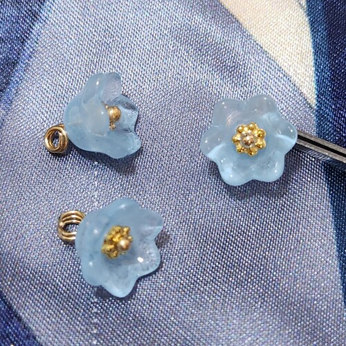 10mm琉璃花瓣纽扣新中式国风旗袍唐装汉服衬衫香云纱扣子高端