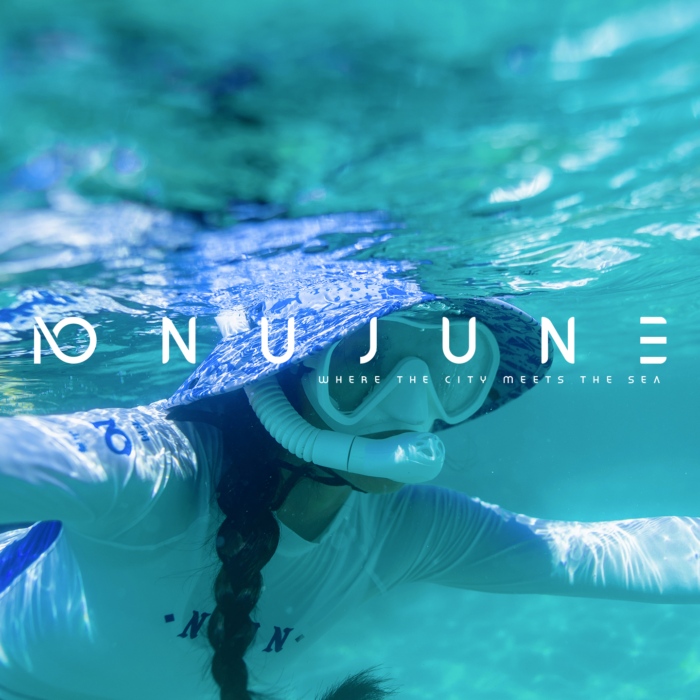 NuJune浮潜冲浪潜水遮阳帽大帽檐