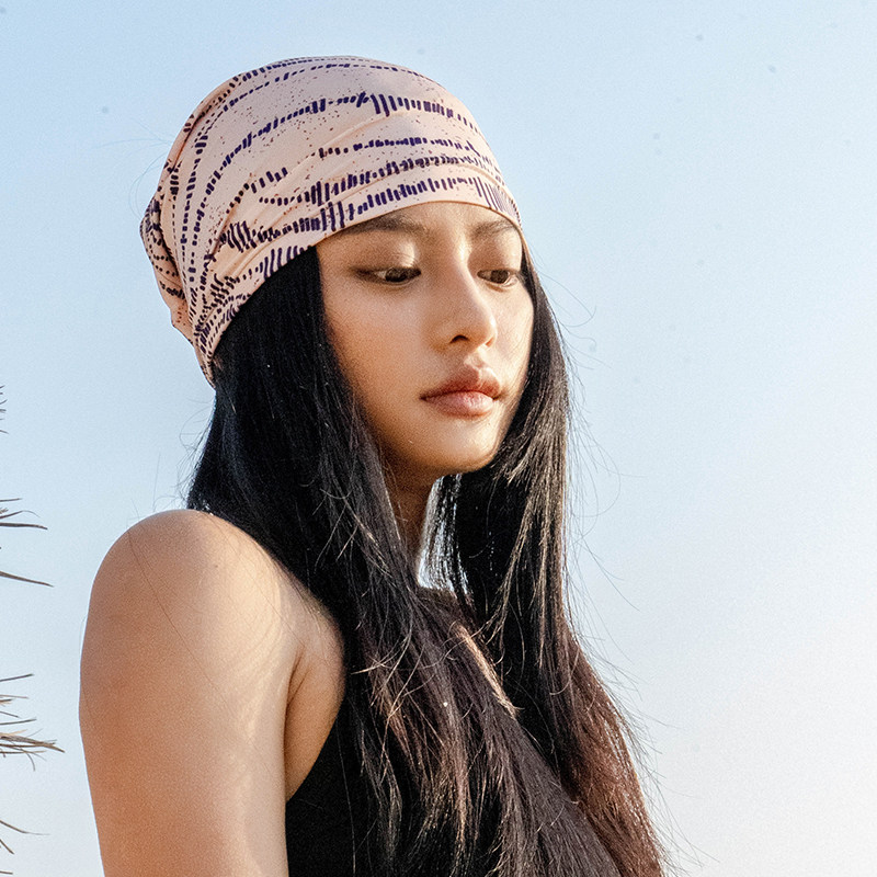 NuJune「伴山粉」透气冰感游泳冲浪防晒面罩运动吸汗发带浮潜头巾