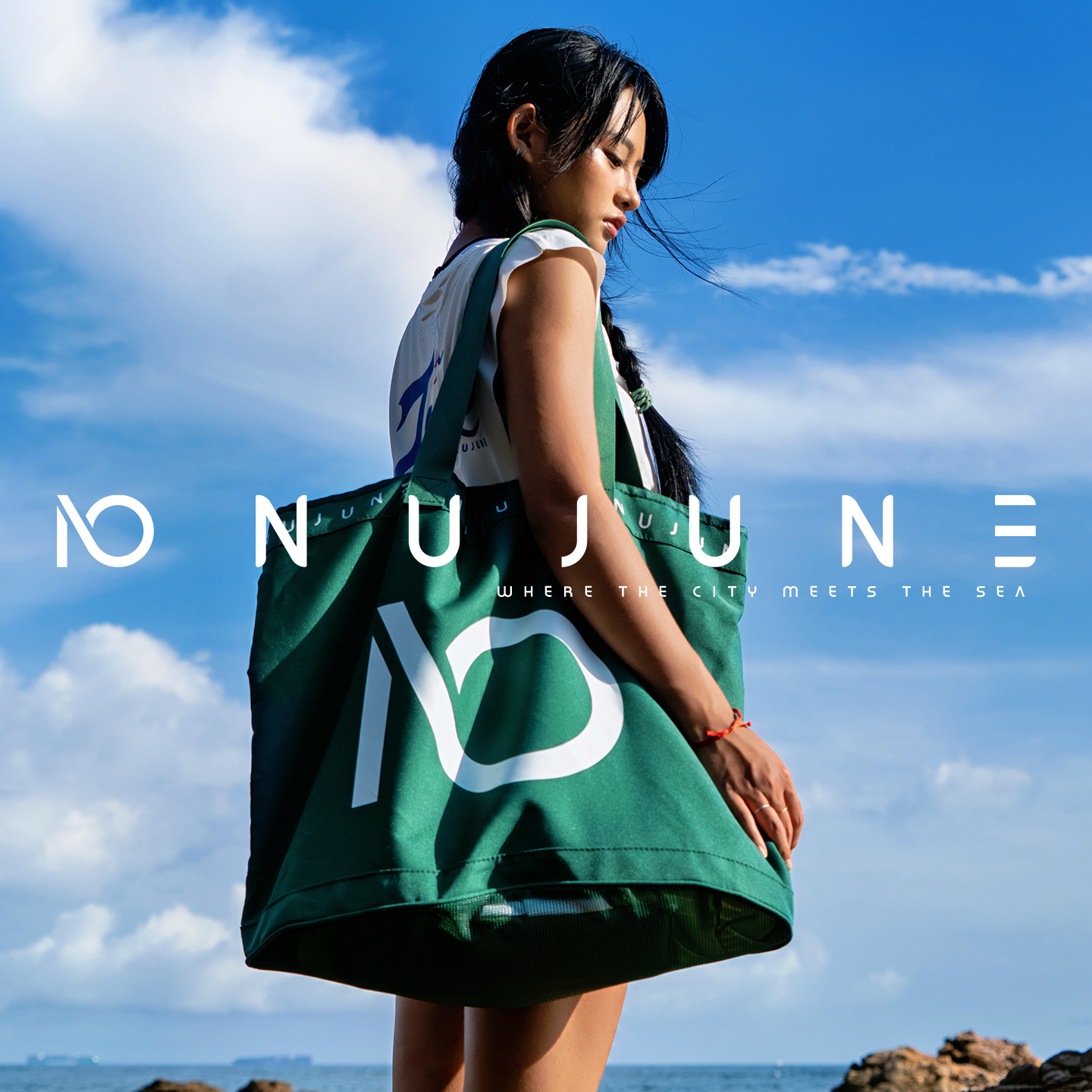 NuJune沙滩游泳漏沙包大容量包