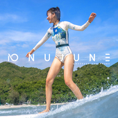 NuJune连体泳衣女显瘦长袖 防晒衣三角性感泳装 高级水母冲浪服游泳