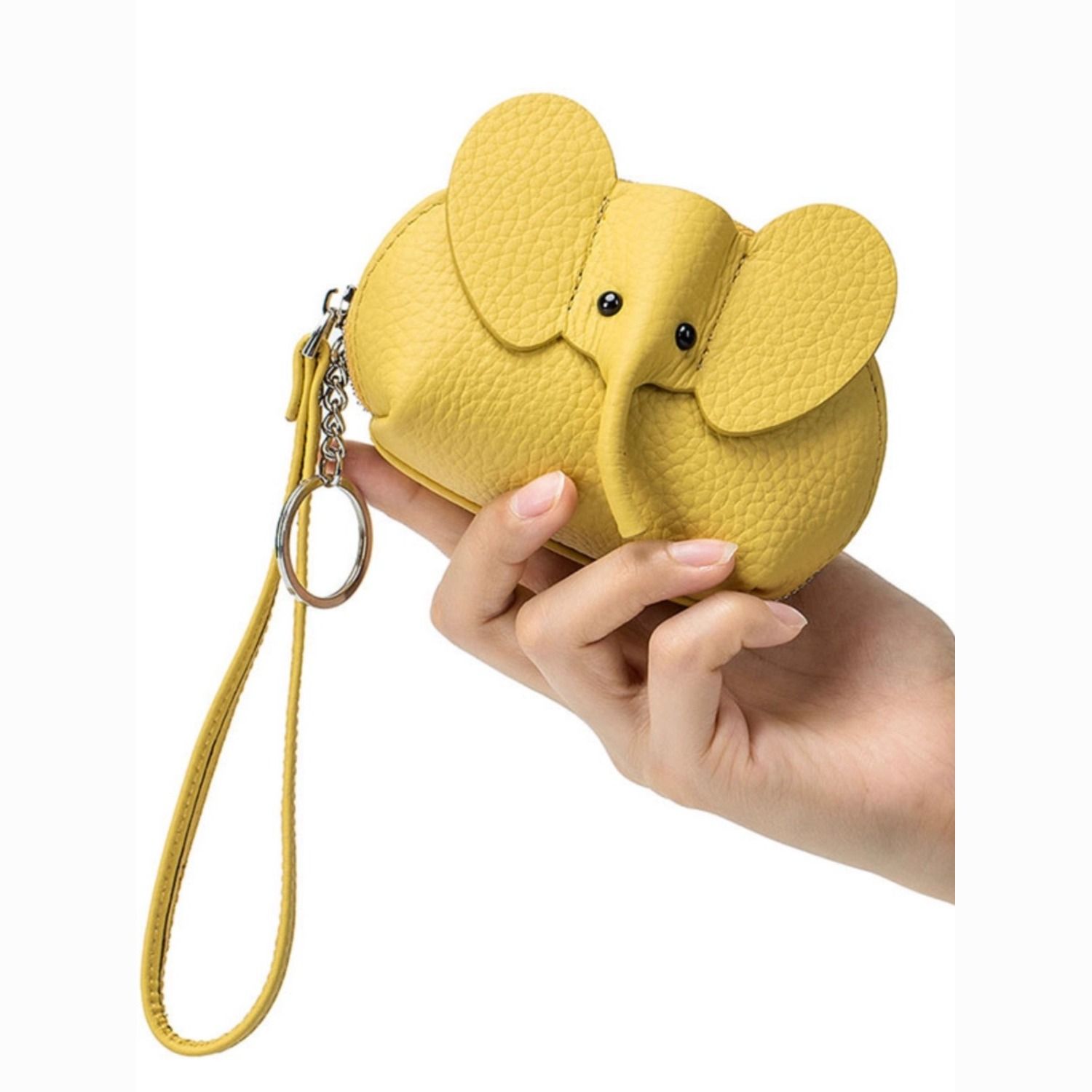 女士2025新款钥匙包新款真皮质感创意钥匙包卡包小象零钱包女小巧