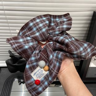 发圈方巾式秋冬方形大肠发圈方巾发绳头绳扎头马尾高弹筋发饰2024