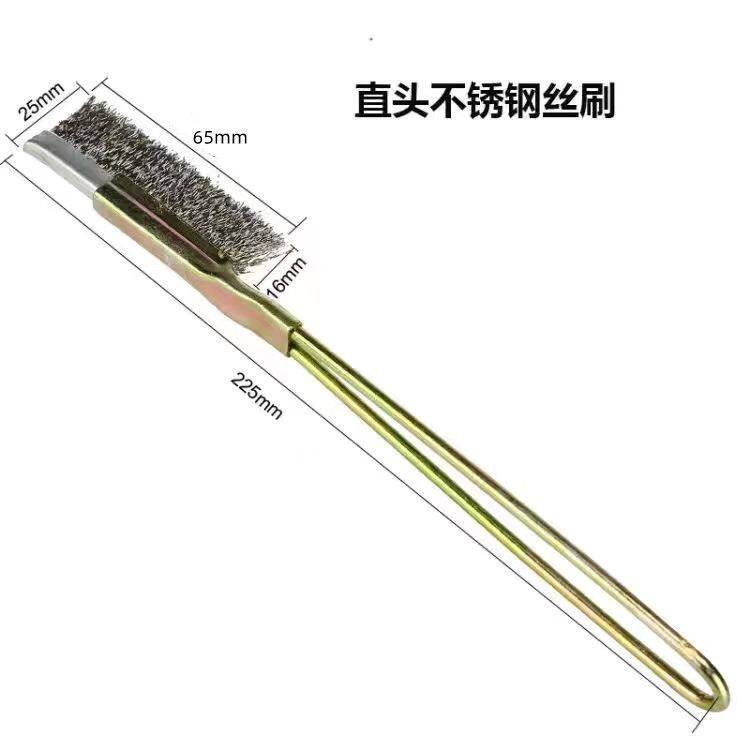 油烟机清洗专用刷子油烟机钢丝刷清洁除锈铁柄弯头刷不锈钢迷你小