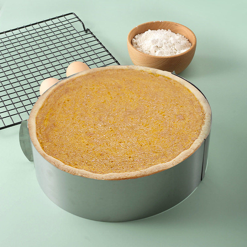 烘焙用具不锈钢蛋糕慕斯圈6-12寸圆形可伸缩调节 Diy 做蛋糕模具