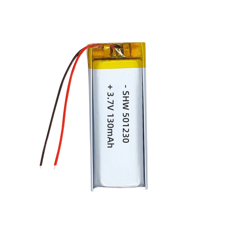 供应501230聚合物锂电池130mAh3.7V自拍杆成年人用品锂电池