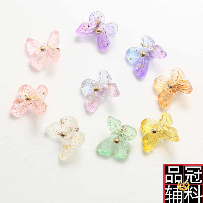 透彩蝴蝶塑料纽扣 女士雪纺衫衬衫扣子 彩色饰品小钮扣DIY