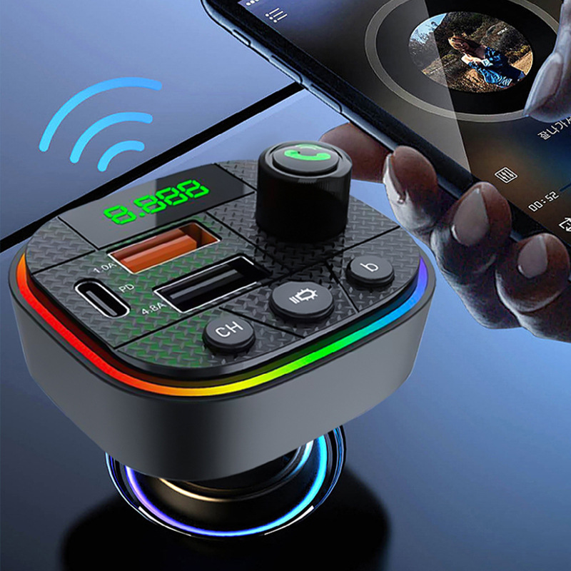 私模L02车载充电器蓝牙MP3播放插汽车点烟智能数显pd快充车充