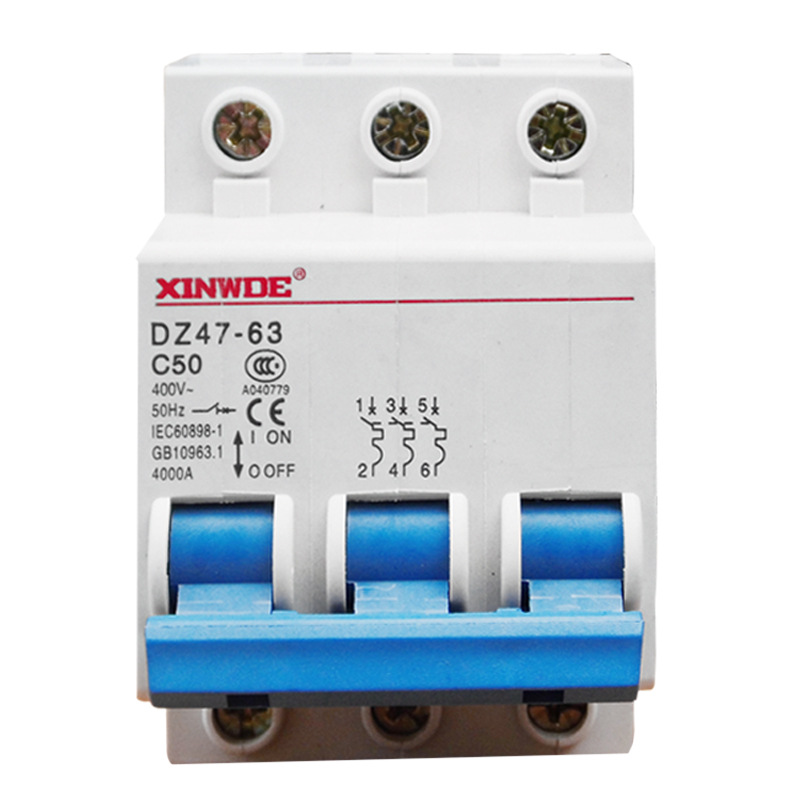 空气开关DZ47-63 3P家用C45 40A小型断路器短路保护16A25A32A50A