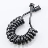 伸缩喷头妇洗器淋浴软管 2米黑色电话线淋浴花洒软管进水管