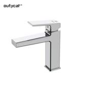 方形龙头全铜酒店浴室防溅洗手盆龙头家用面盆冷热水龙头