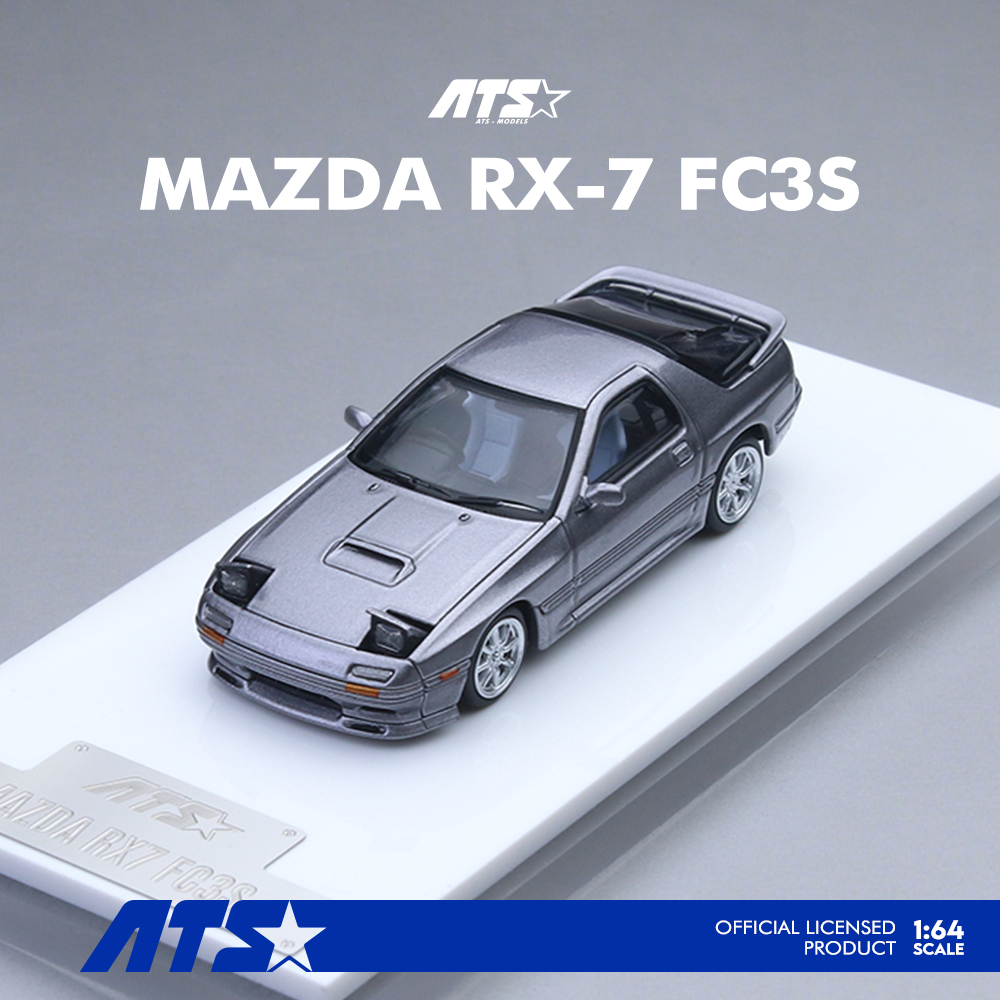 预售-壹号站台|ATS1：64 马自达RX7 FC3S 银灰 仿真合金模型摆件